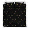 Black Cat Face Print Pattern Duvet Cover Bedding Set