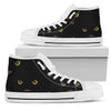 Black Cat Face Print Pattern Women High Top Shoes