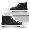 Black Cat Yellow Eyes Print Pattern Women High Top Shoes