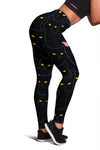 Black Cat Yellow Eyes Print Pattern Women Leggings