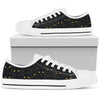 Black Cat Yellow Eyes Print Pattern Women Low Top Shoes