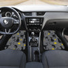 Black Cat Yellow Yarn Print Pattern Car Floor Mats