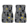 Black Cat Yellow Yarn Print Pattern Car Floor Mats