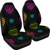 Black Chain Heart Print Universal Fit Car Seat Covers
