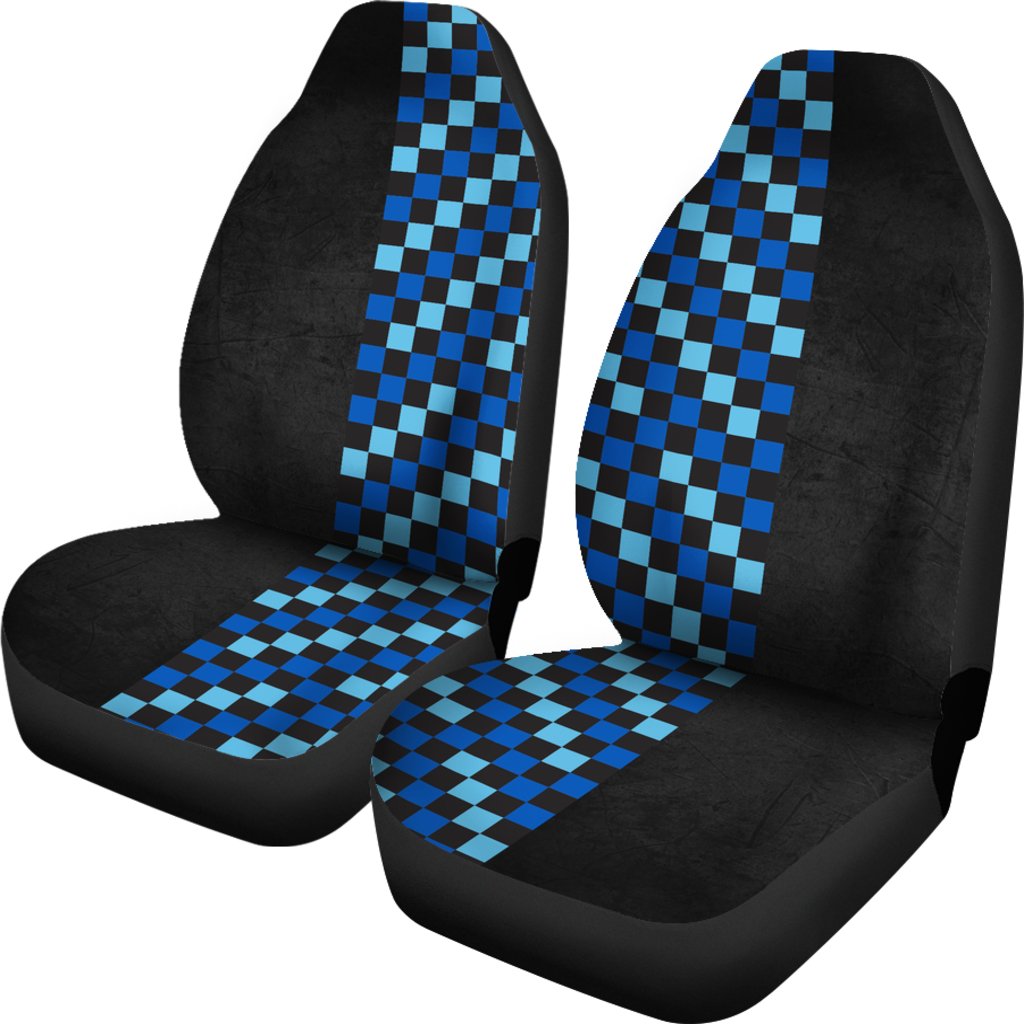 Blue Check Print Universal Fit Car Seat Covers