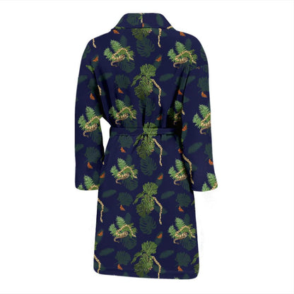 Boa Pattern Print Design 02 Men Bathrobe-JORJUNE.COM
