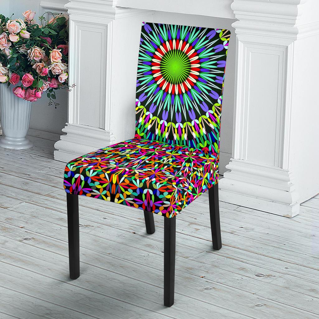 Bohemian Colorful Style Print Dinning Chair Slipper-JTAMIGO.COM