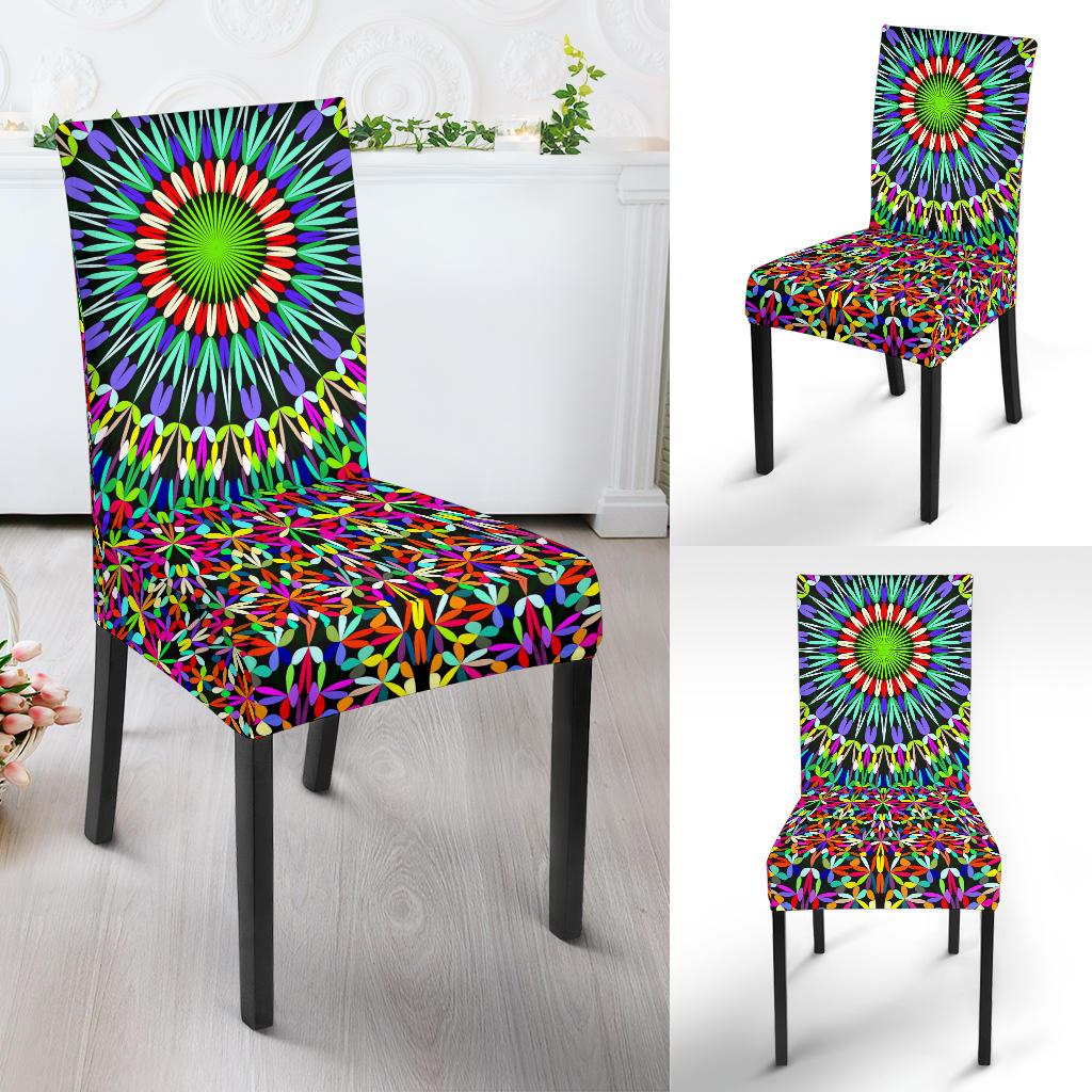Bohemian Colorful Style Print Dinning Chair Slipper-JTAMIGO.COM