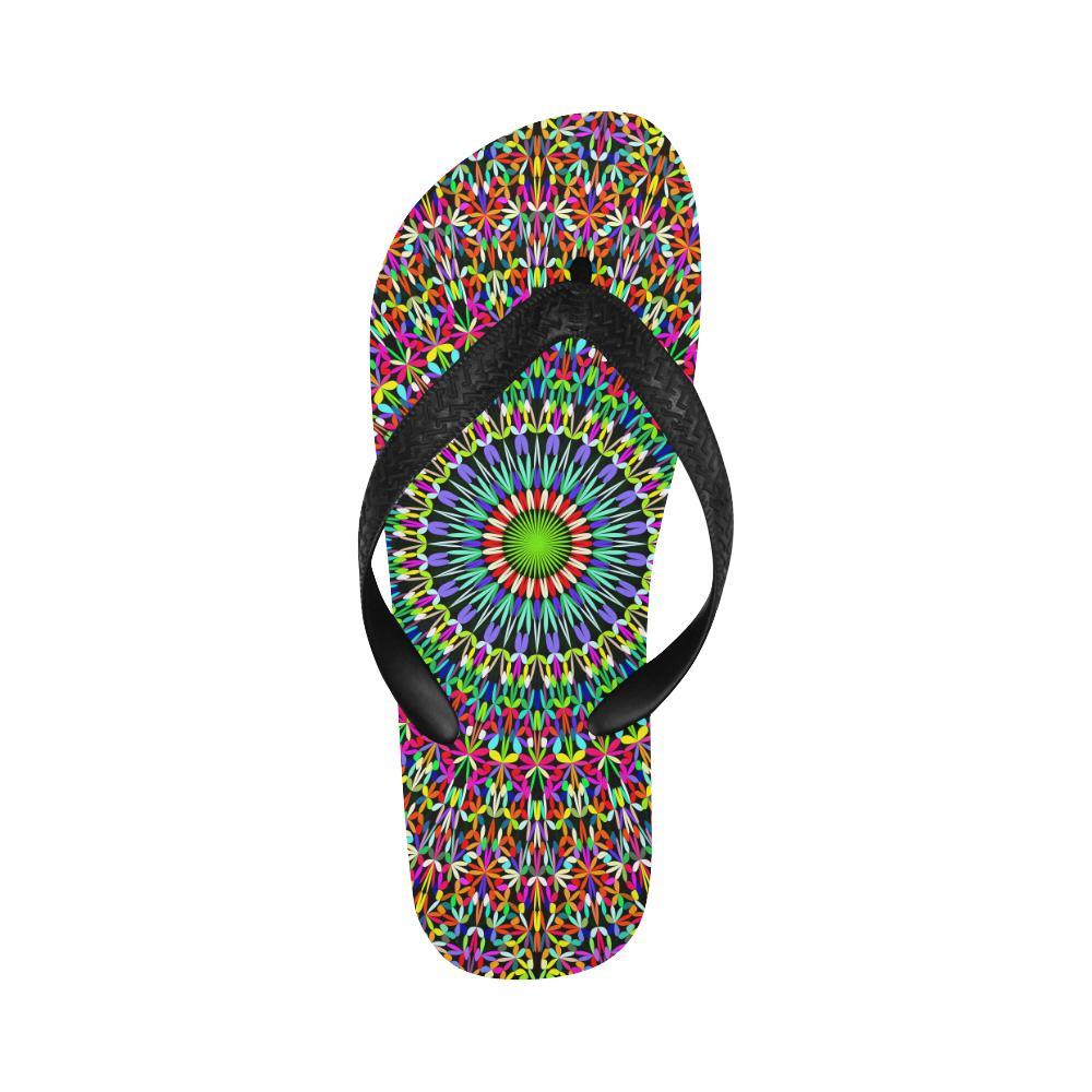 Bohemian Colorful Style Print Flip Flops-JTAMIGO.COM