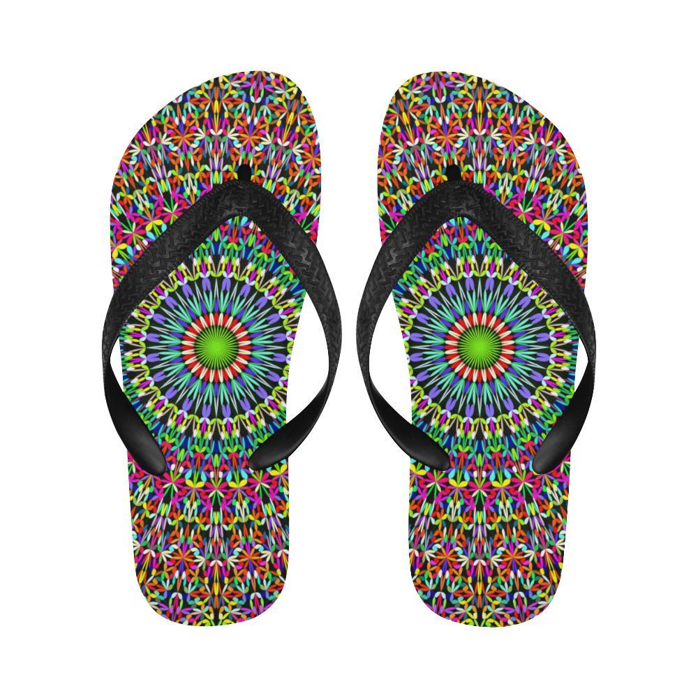 Bohemian Colorful Style Print Flip Flops-JTAMIGO.COM