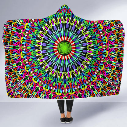 Bohemian Colorful Style Print Hooded Blanket-JTAMIGO.COM