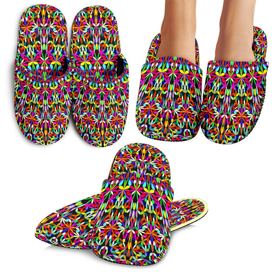 Bohemian Colorful Style Print House Slippers