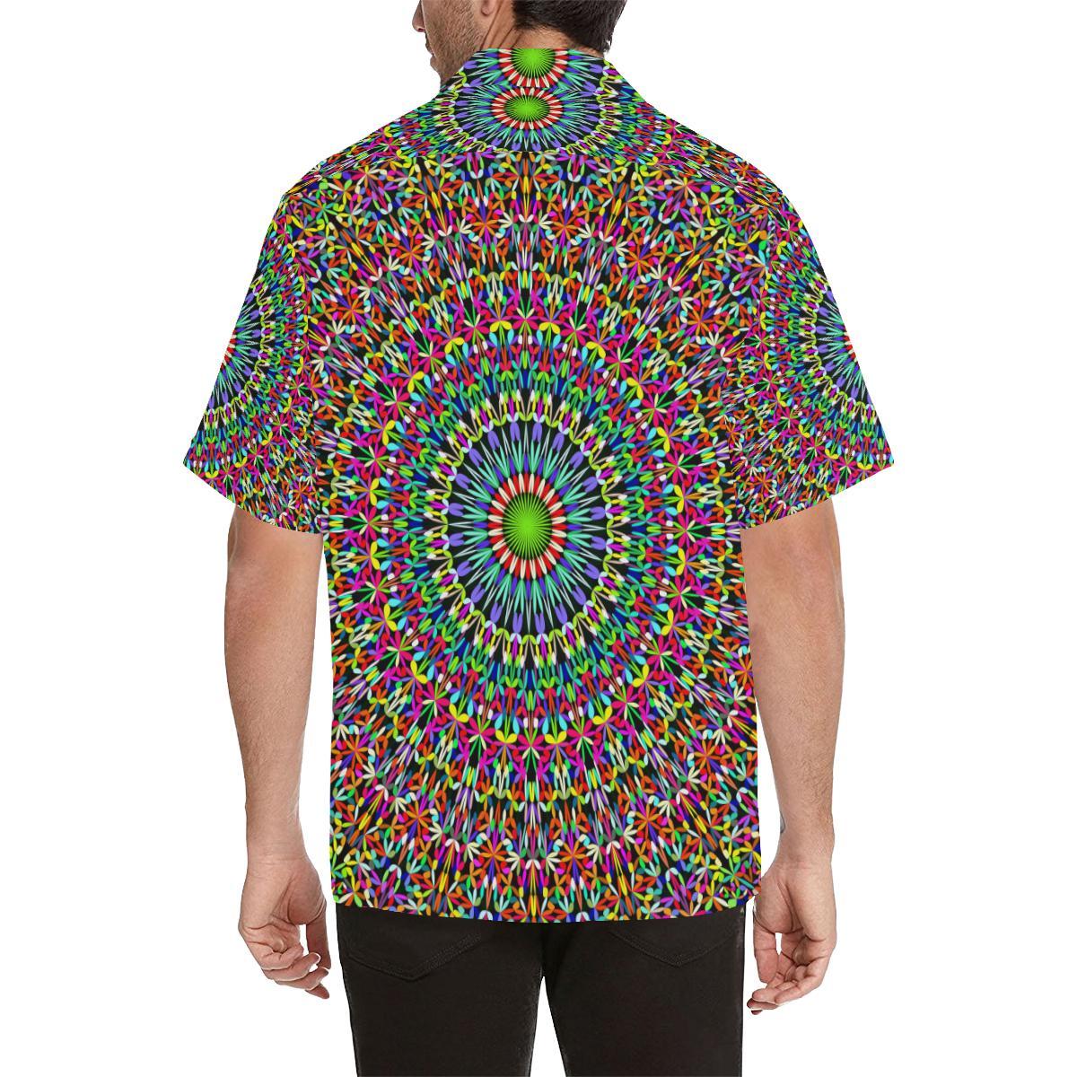 Bohemian Colorful Style Print Men Aloha Hawaiian Shirt