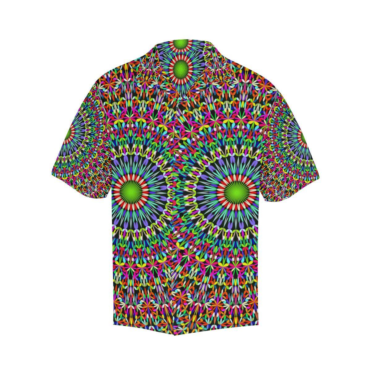 Bohemian Colorful Style Print Men Aloha Hawaiian Shirt