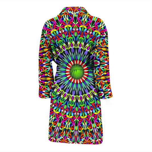 Bohemian Colorful Style Print Men Bath Robe-JTAMIGO.COM