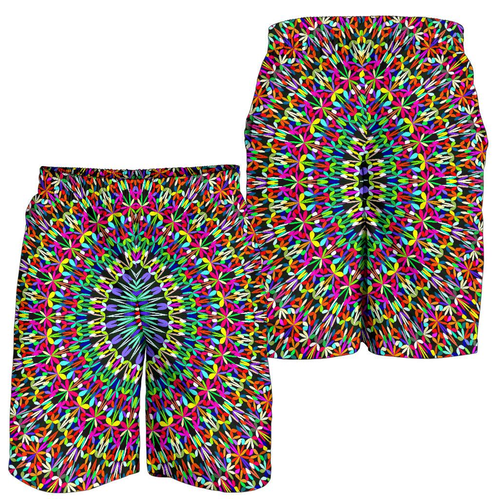 Bohemian Colorful Style Print Mens Shorts-JTAMIGO.COM