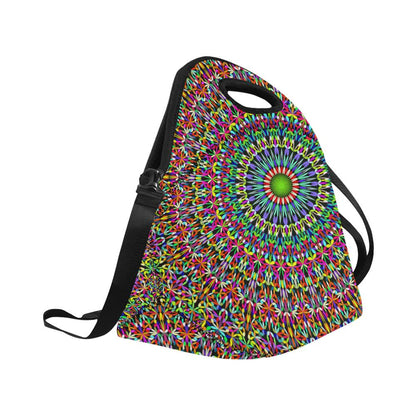 Bohemian Colorful Style Print Neoprene Lunch Bag (Model 1669)(Large)-JTAMIGO.COM