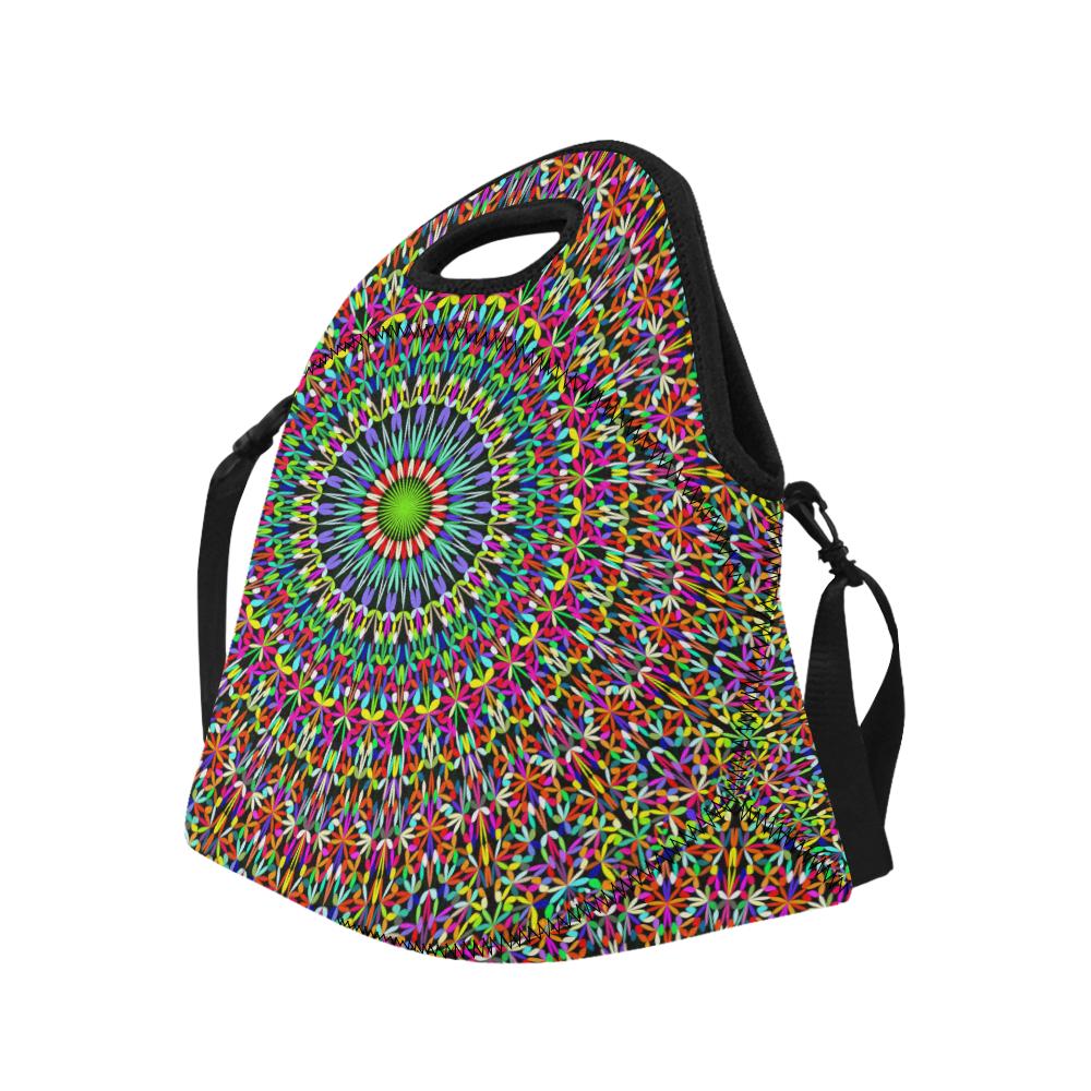 Bohemian Colorful Style Print Neoprene Lunch Bag (Model 1669)(Large)-JTAMIGO.COM