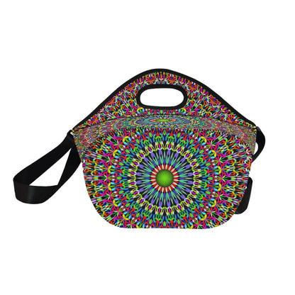 Bohemian Colorful Style Print Neoprene Lunch Bag (Model 1669)(Large)-JTAMIGO.COM