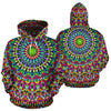 Bohemian Colorful Style Print Pullover Hoodie