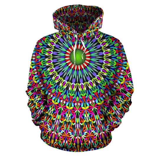 Bohemian Colorful Style Print Pullover Hoodie
