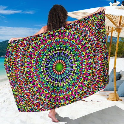 Bohemian Colorful Style Print Sarong Pareo Wrap