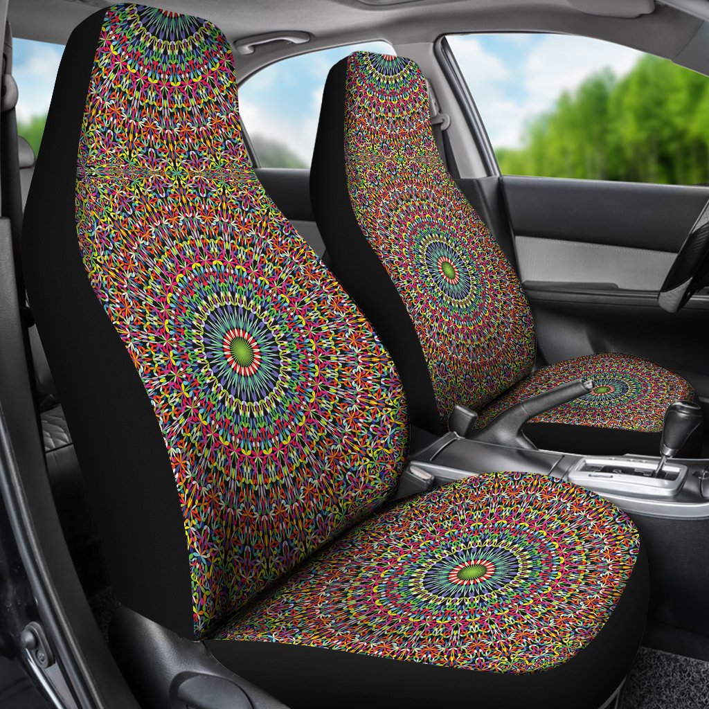 Bohemian Colorful Style Print Universal Fit Car Seat Covers