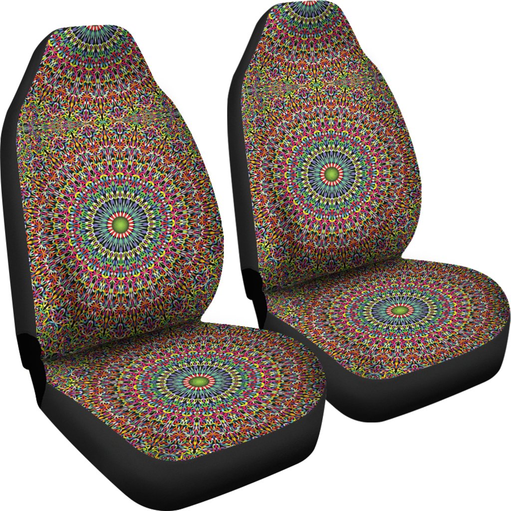 Bohemian Colorful Style Print Universal Fit Car Seat Covers