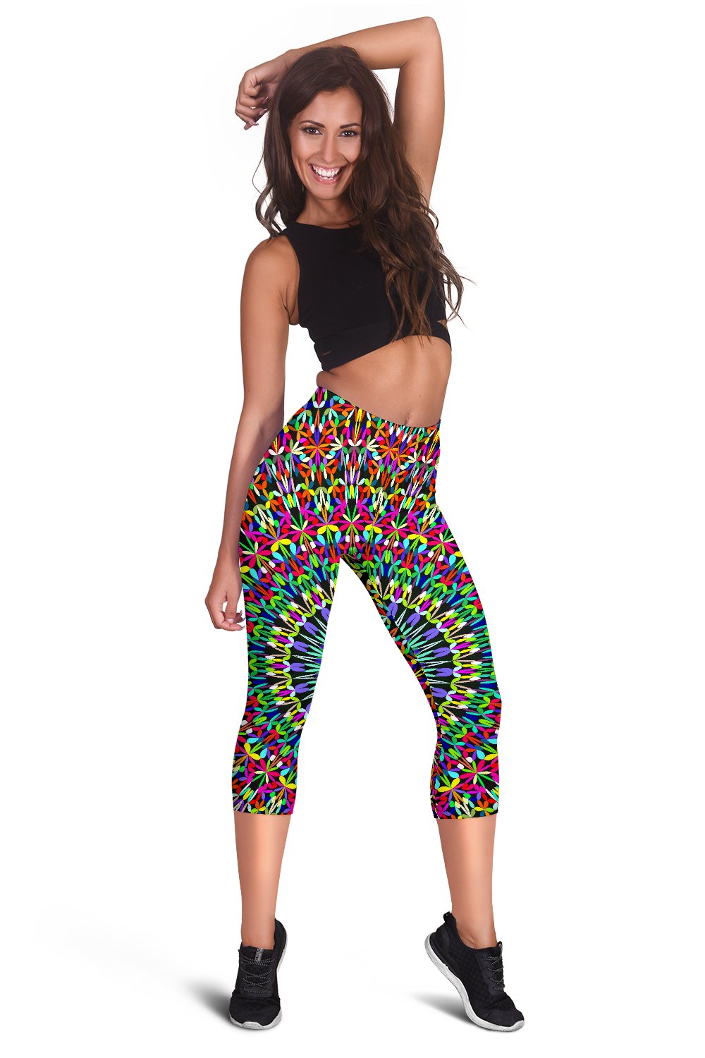 Bohemian Colorful Style Print Women Capris