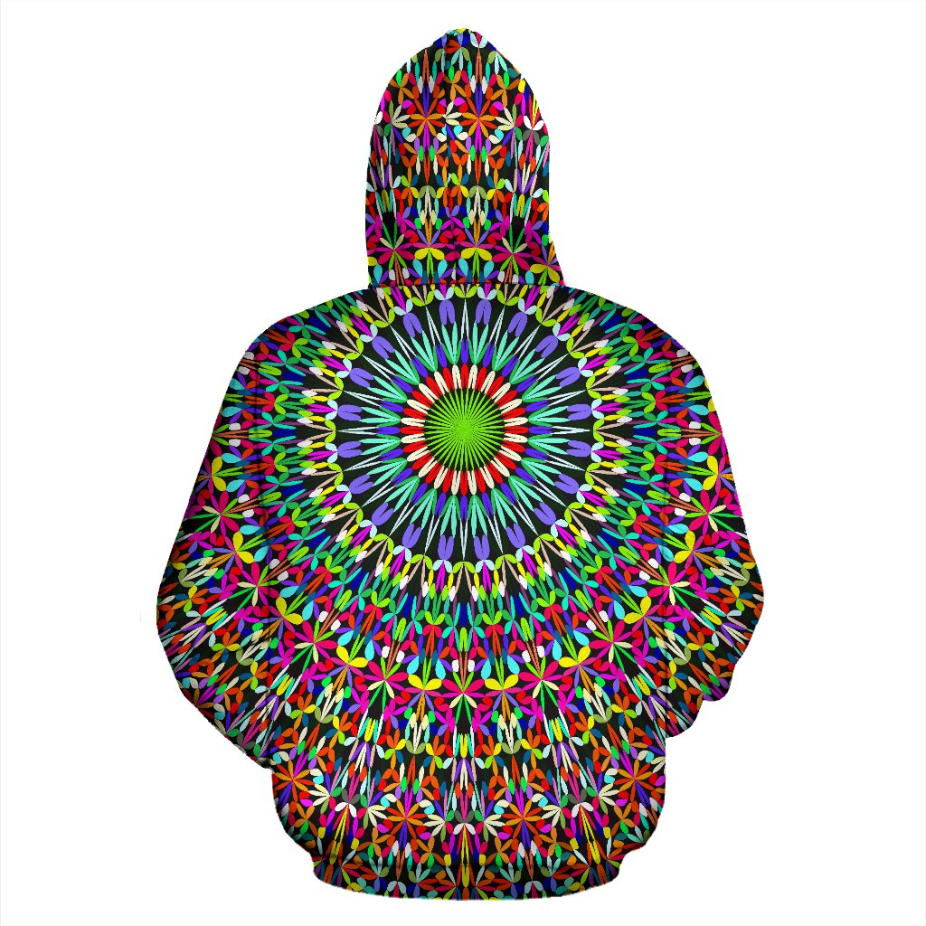 Bohemian Colorful Style Print Zip Up Hoodie