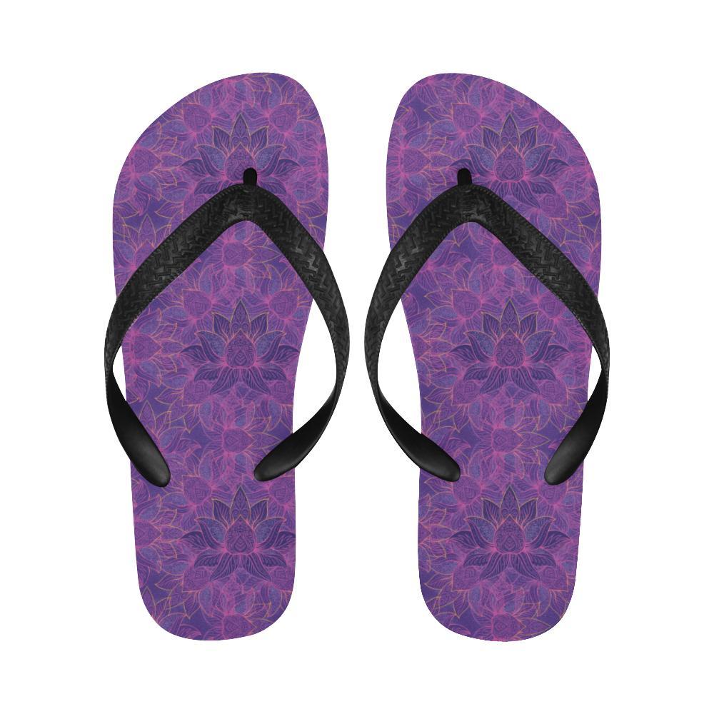 Bohemian Lotus Mandala Style Flip Flops-JTAMIGO.COM