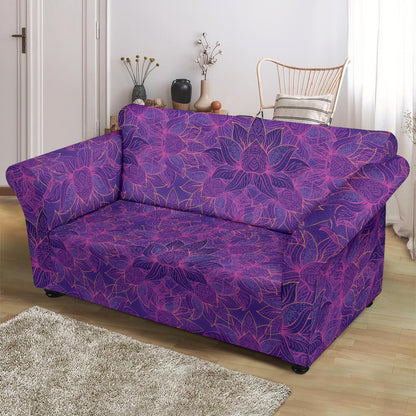 Bohemian Lotus Mandala Style Loveseat Slipcover-JTAMIGO.COM