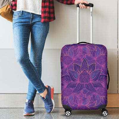 Bohemian Lotus Mandala Style Luggage Cover Protector