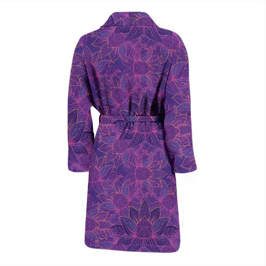 Bohemian Lotus Mandala Style Men Bath Robe-JTAMIGO.COM