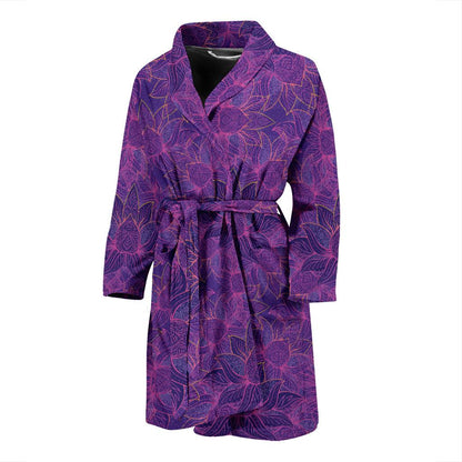 Bohemian Lotus Mandala Style Men Bath Robe-JTAMIGO.COM