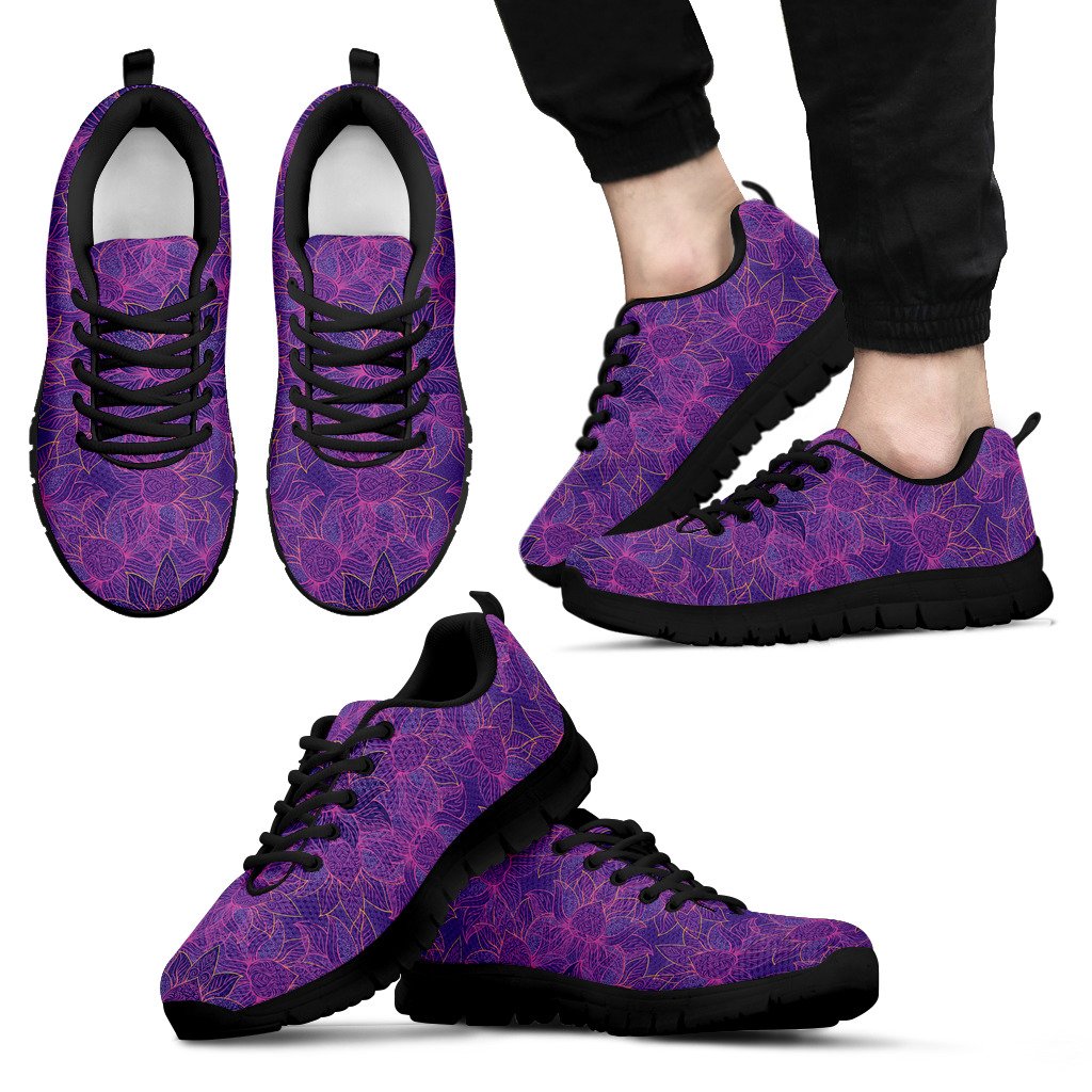 Bohemian Lotus Mandala Style Men Sneakers Shoes