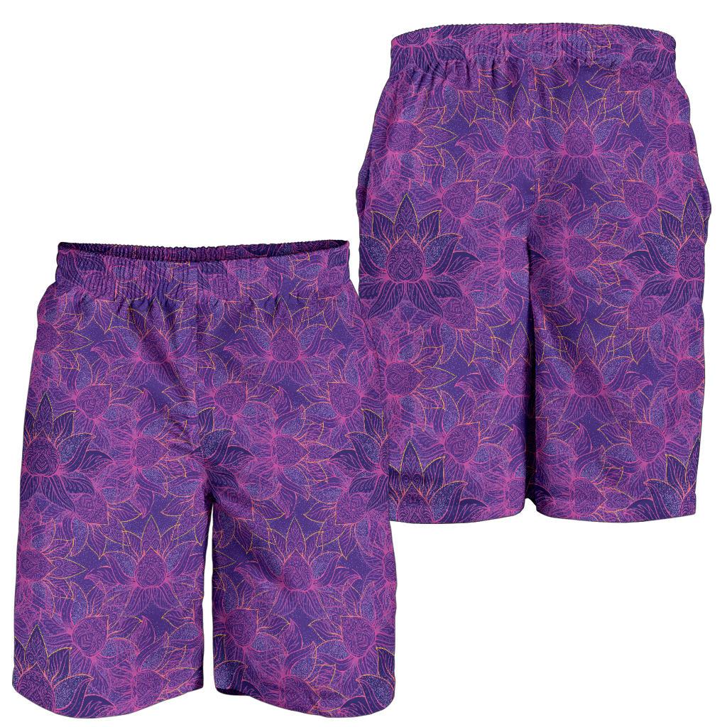 Bohemian Lotus Mandala Style Mens Shorts-JTAMIGO.COM