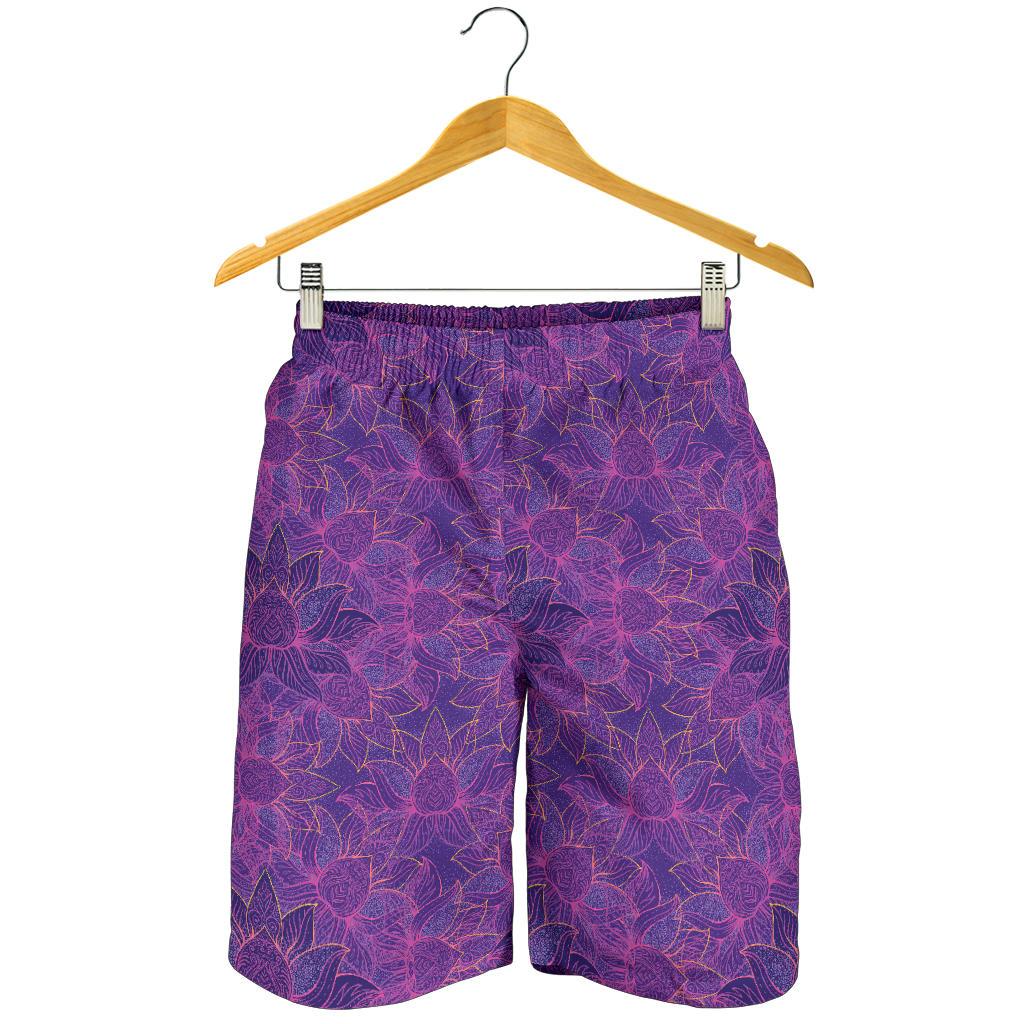 Bohemian Lotus Mandala Style Mens Shorts-JTAMIGO.COM