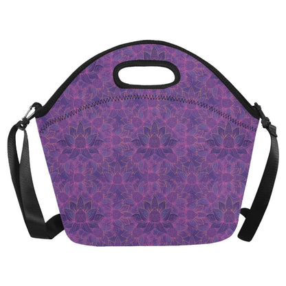 Bohemian Lotus Mandala Style Neoprene Lunch Bag (Model 1669)(Large)-JTAMIGO.COM