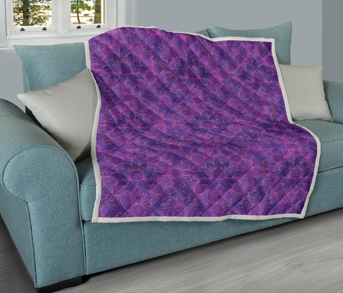 Bohemian Lotus Mandala Style Premium Quilt-JTAMIGO.COM