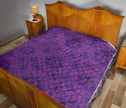 Bohemian Lotus Mandala Style Premium Quilt-JTAMIGO.COM