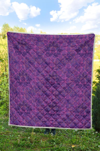 Bohemian Lotus Mandala Style Premium Quilt-JTAMIGO.COM