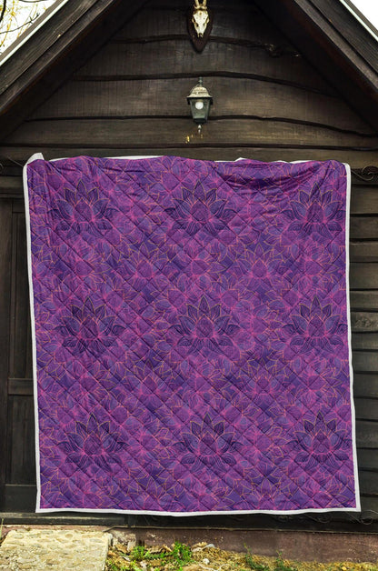Bohemian Lotus Mandala Style Premium Quilt-JTAMIGO.COM