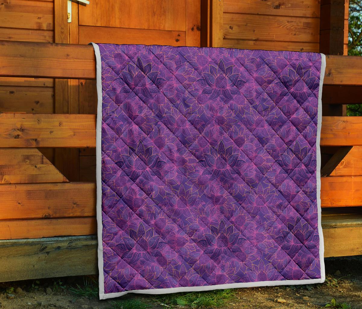 Bohemian Lotus Mandala Style Premium Quilt-JTAMIGO.COM