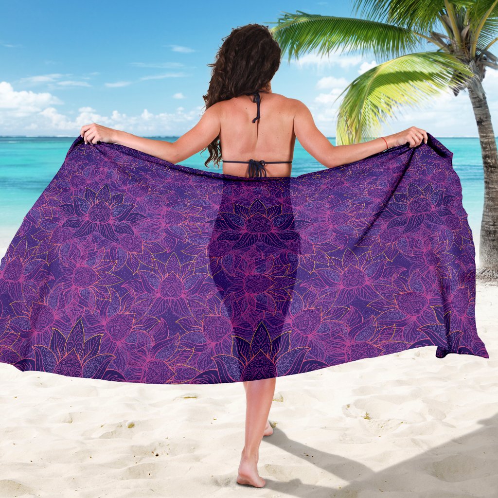 Bohemian Lotus Mandala Style Sarong Pareo Wrap