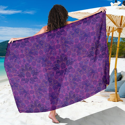 Bohemian Lotus Mandala Style Sarong Pareo Wrap