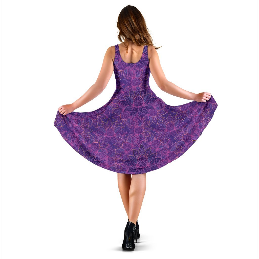 Bohemian Lotus Mandala Style Sleeveless Dress