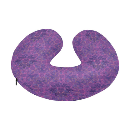 Bohemian Lotus Mandala Style U-Shaped Travel Neck Pillow-JTAMIGO.COM