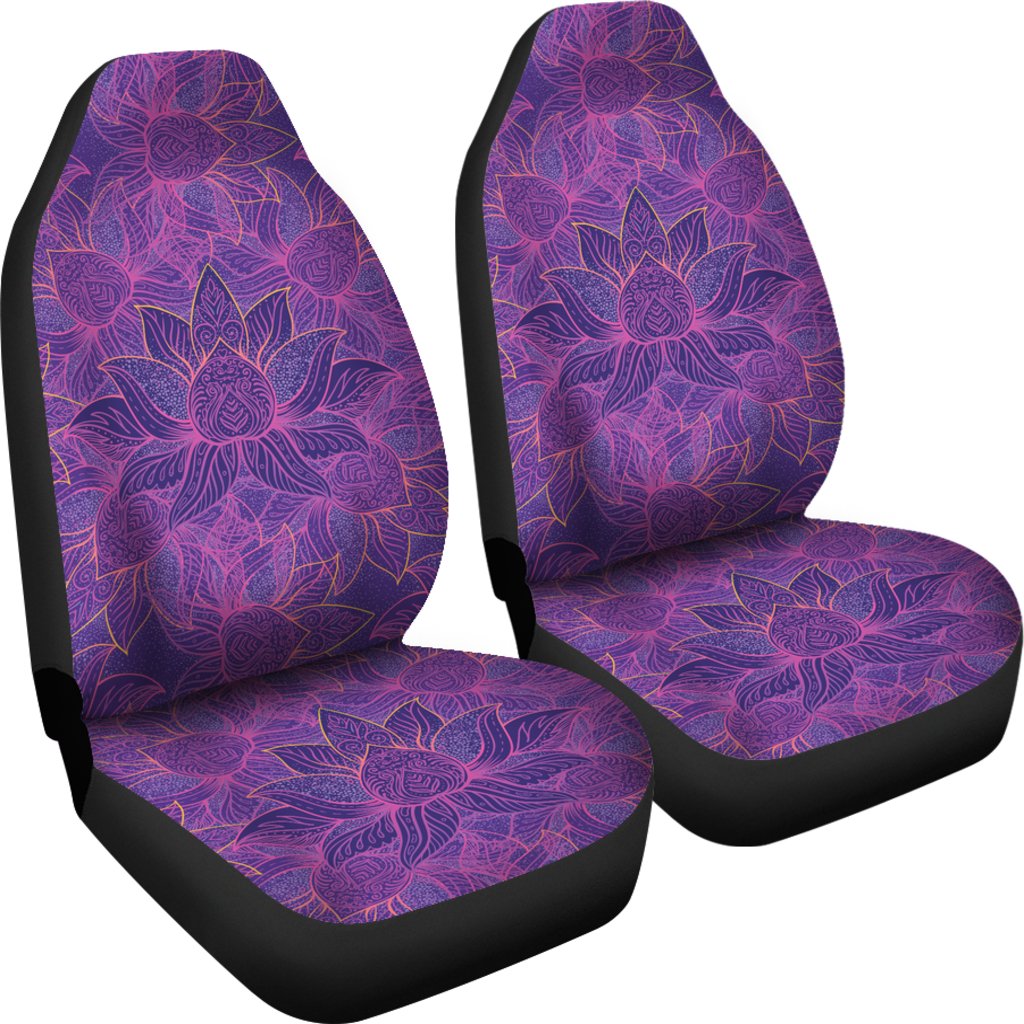 Bohemian Lotus Mandala Style Universal Fit Car Seat Covers