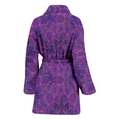 Bohemian Lotus Mandala Style Women Bath Robe-JTAMIGO.COM